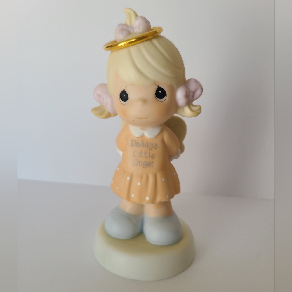 Vintage Precious Moments Daddy's Little Angel Collectible Porcelain Figurine